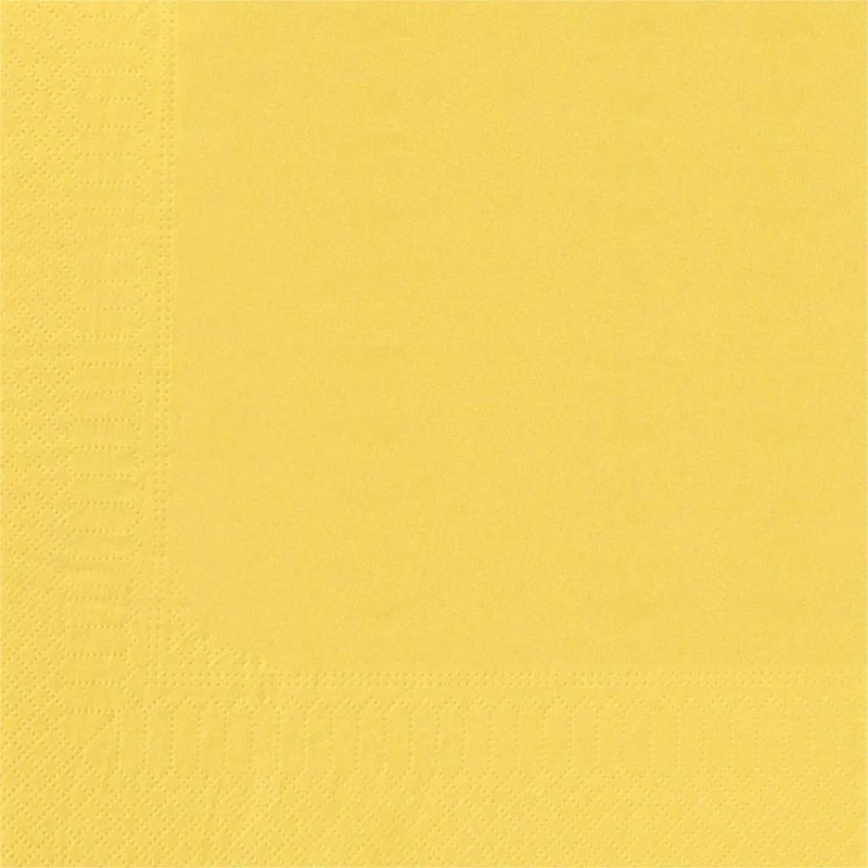 QUALQUE - Serviette de table ouate - 40x40 - Jaune - x2400