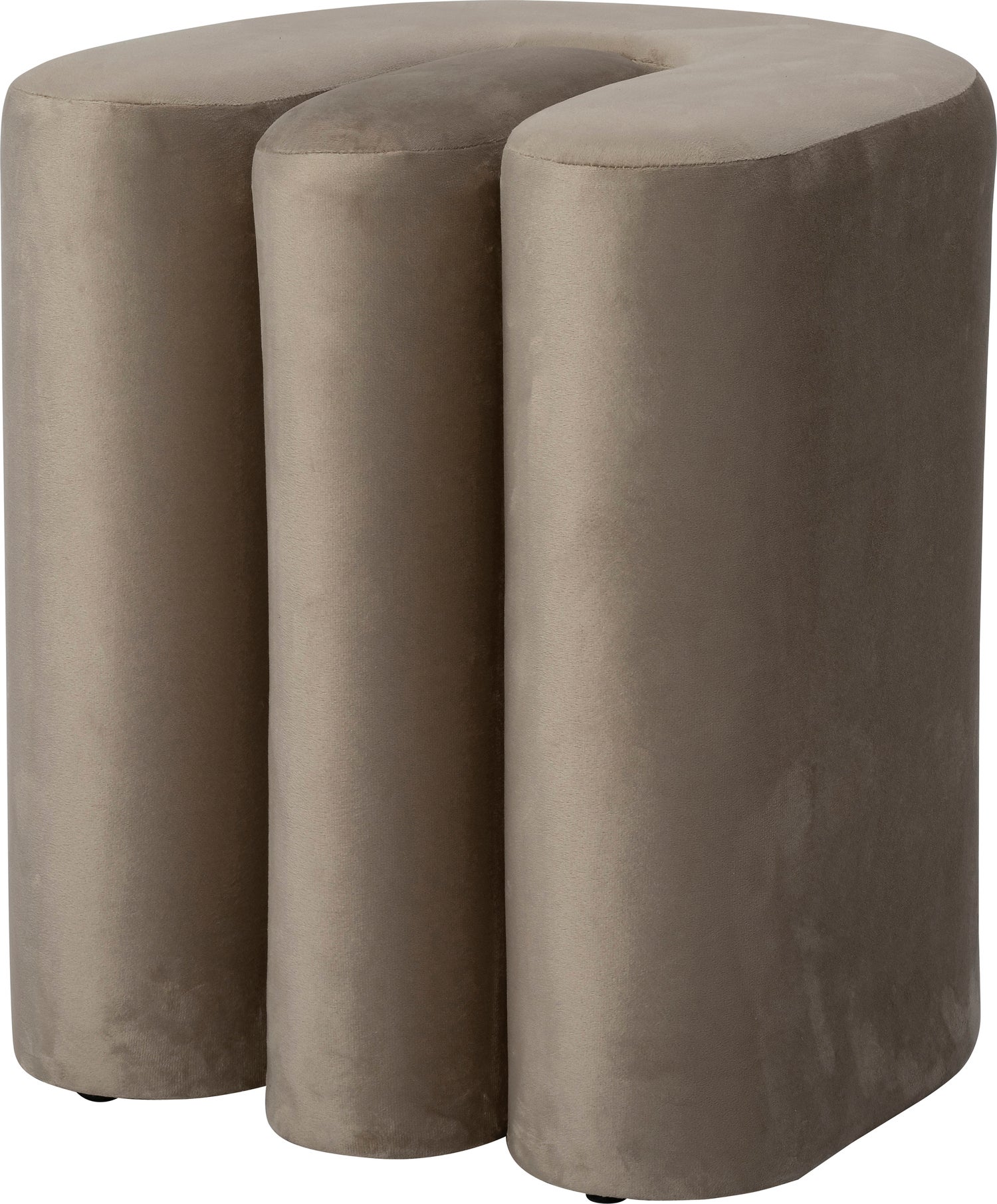 Intratuin poef Demi taupe 37 x 37 x 43 cm