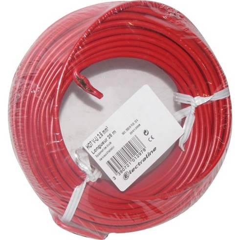 Câble d’installation rigide H07V-U 1 x 2,5 mm² Electraline