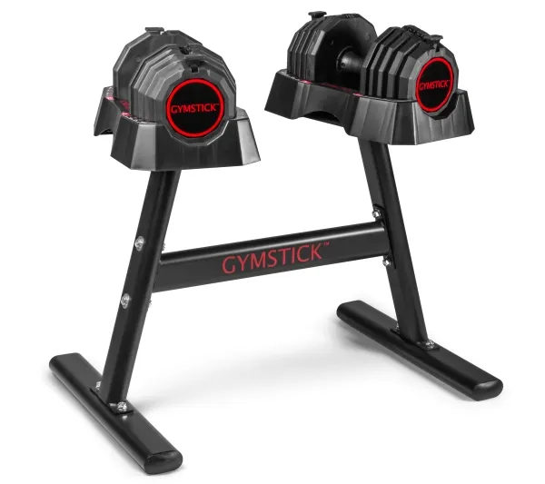 Gymstick 61031, Justerbar håndvægt, Sort, Rød, Acrylonitrilbutadienstyren, Termoplastisk gummi (TPR), Nylon, 22,5 kg, 440 x 280 x 215 mm