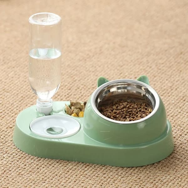 Dubbel Hundskål / Vattenskål - Hund & Katt - 500 ml