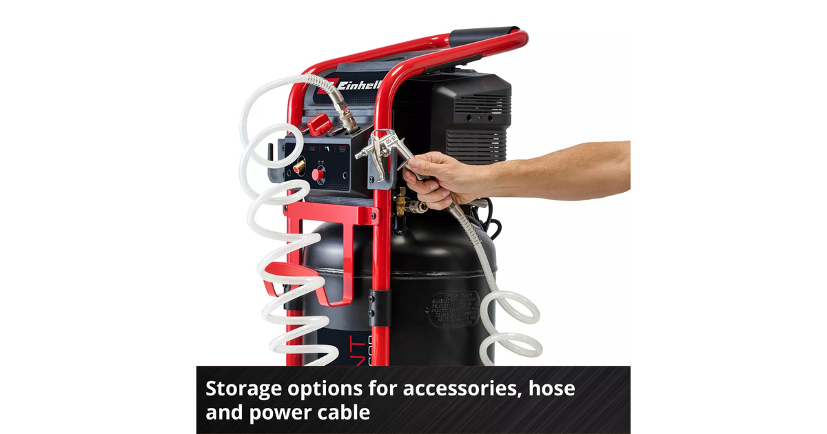 EINHELLTE-AC 270/50 Silent Compressor  (Zwart/rood, 50 liter)