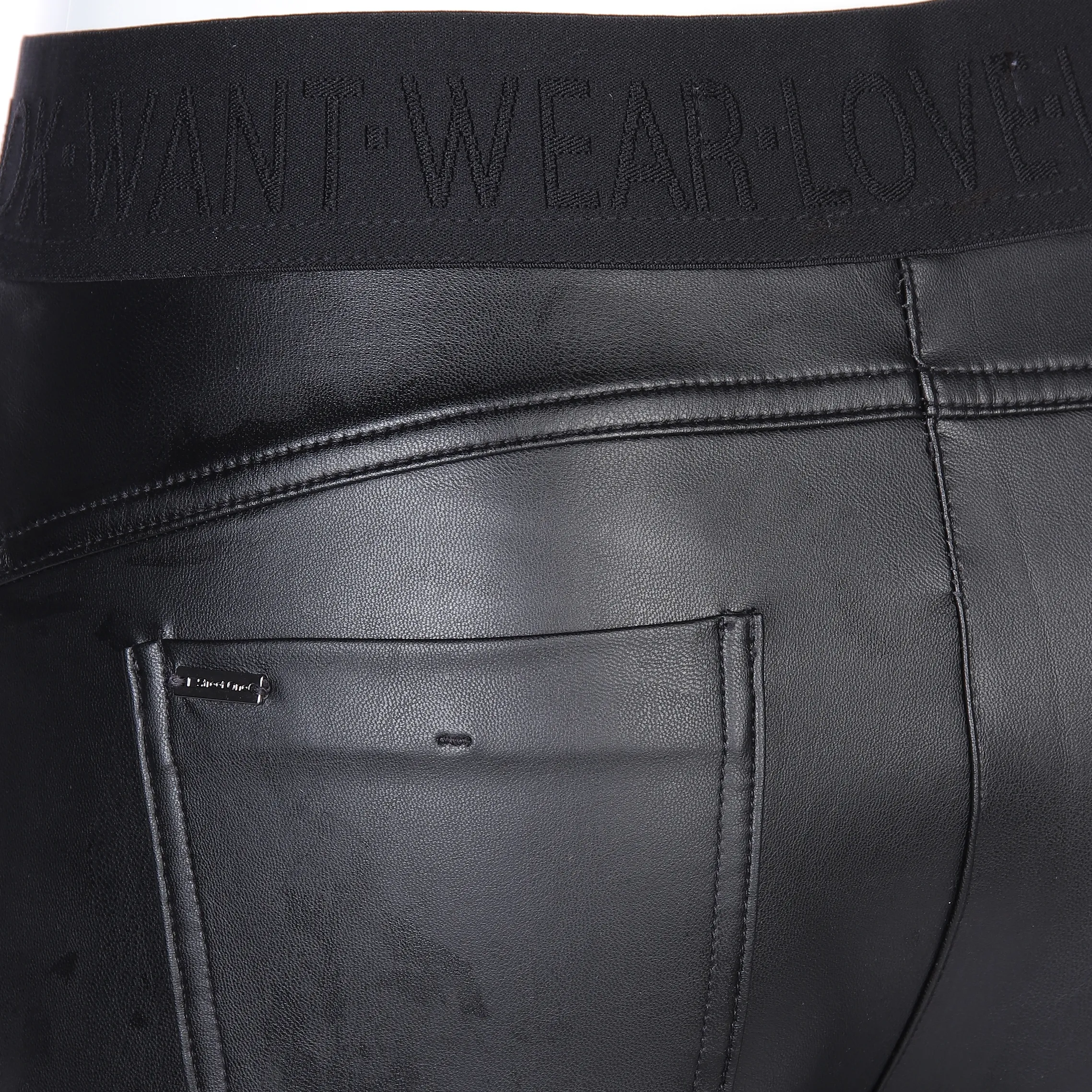 Damen Fakelederhose mit wärmendem Innenfutter
