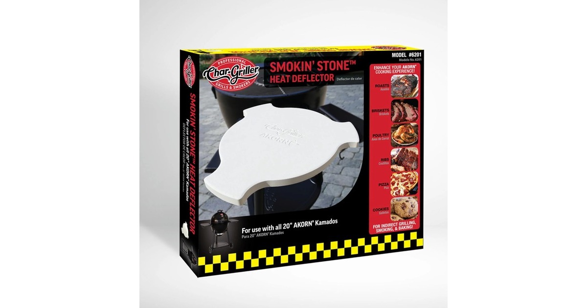Char-GrillerAKORN Smokin' Stone en Heat Deflector afdekking  (Beige)