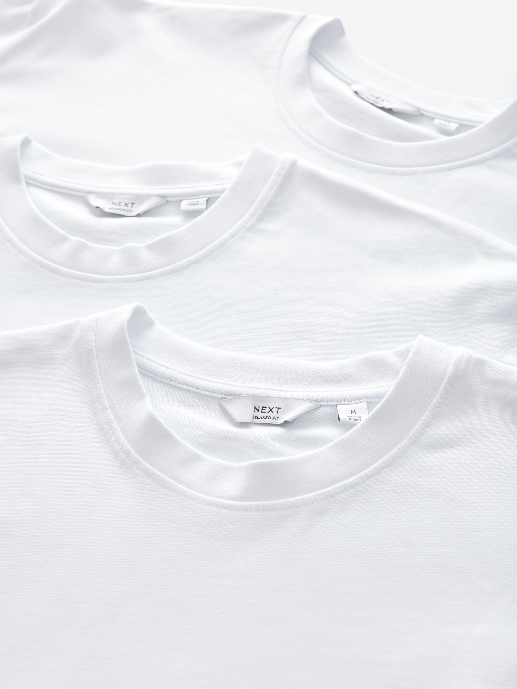 Wit - Relaxed fit - Verpakking van 3 T-shirts van zware stof