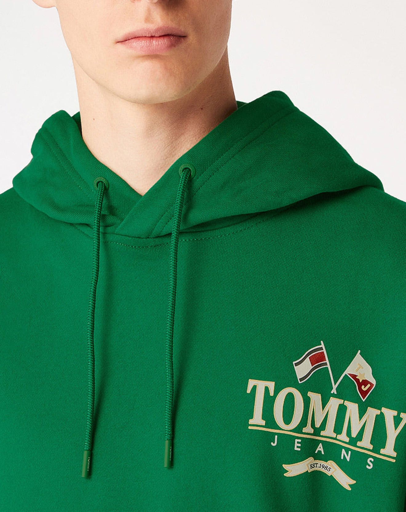 Tommy Jeans Sweat à capuche Skater vert gazon