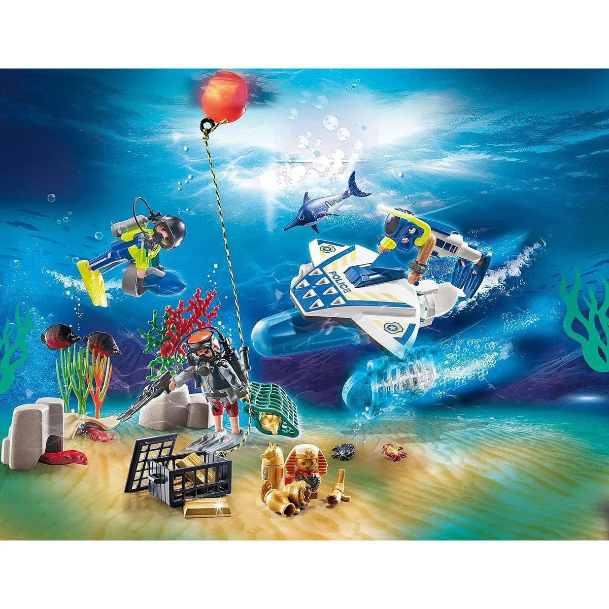 PLAYMOBIL® 70776 - City Action - Adventskalender Badespaß Polizeitauchei