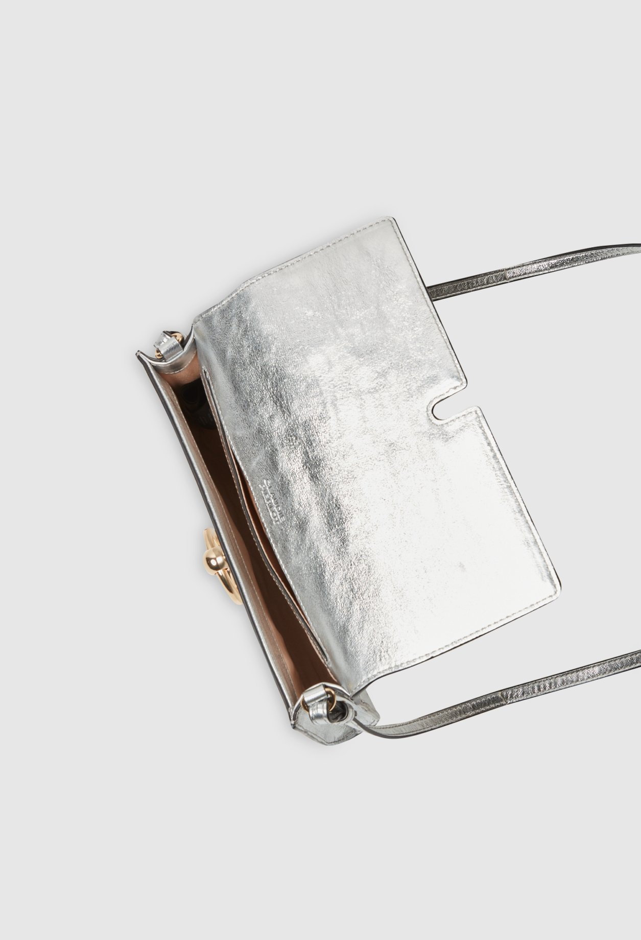 Pochette Anouck cuir argent