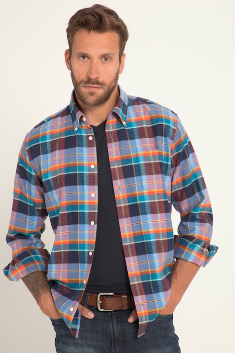 Karohemd, Langarm, Buttondown-Kragen, Modern Fit