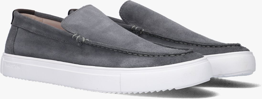 grijze blackstone loafers giulio
