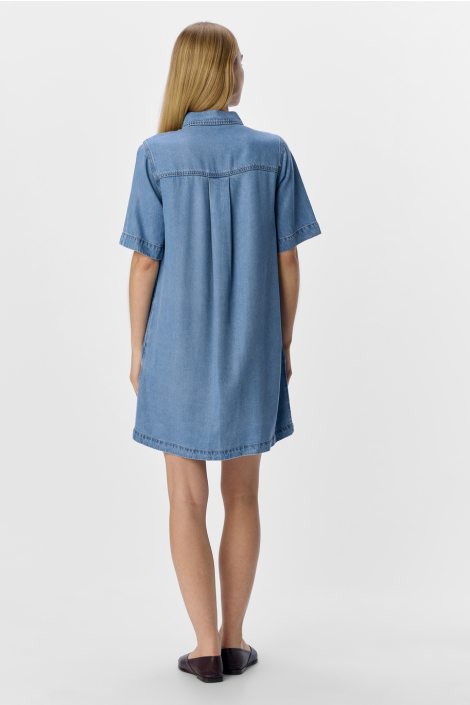 Object blauwe dames jurk