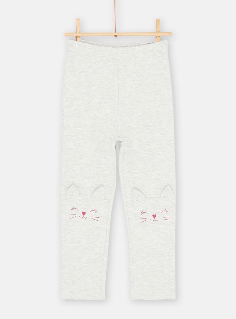 Pyjama gris à imprimé fantaisie fille
