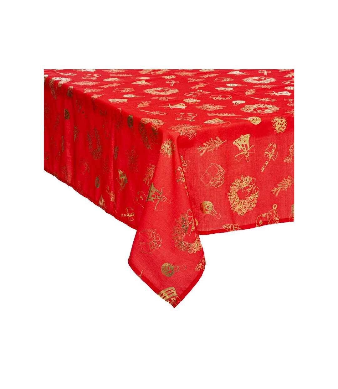 Nappe Imprimée Soir de Noël 140x360cm Rouge