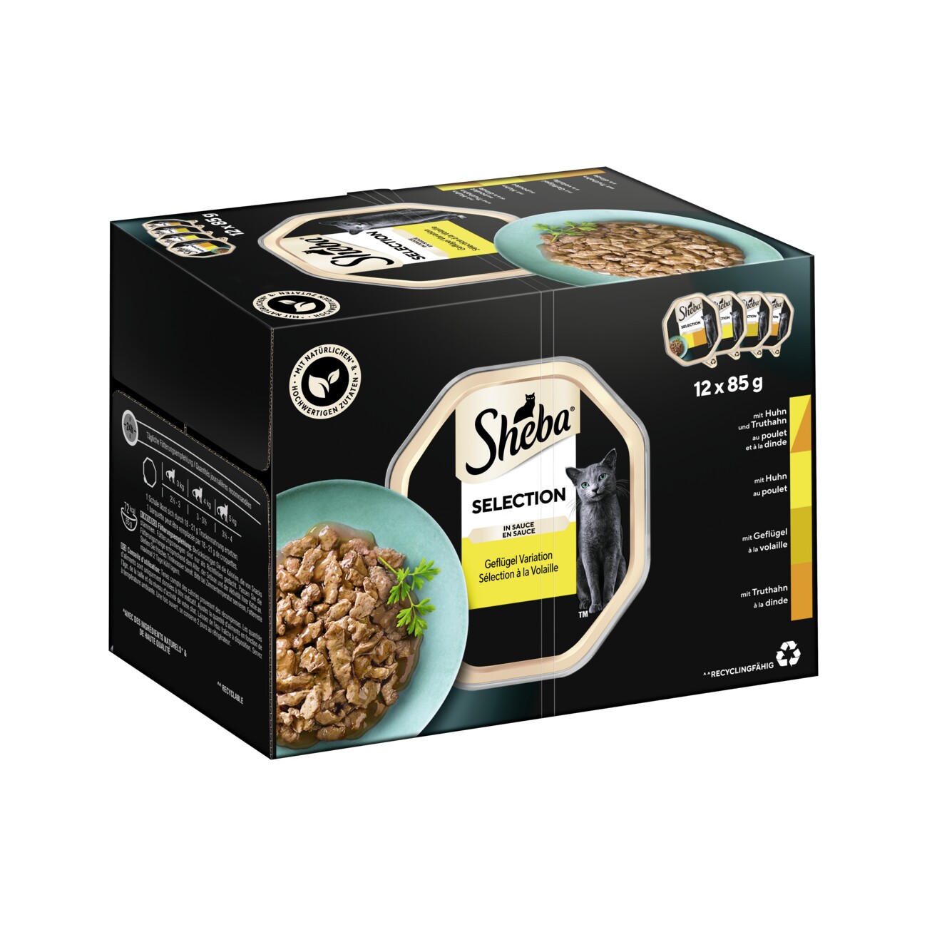 Sheba Multipack Selection in Sauce Geflügel Variation 12x85 g