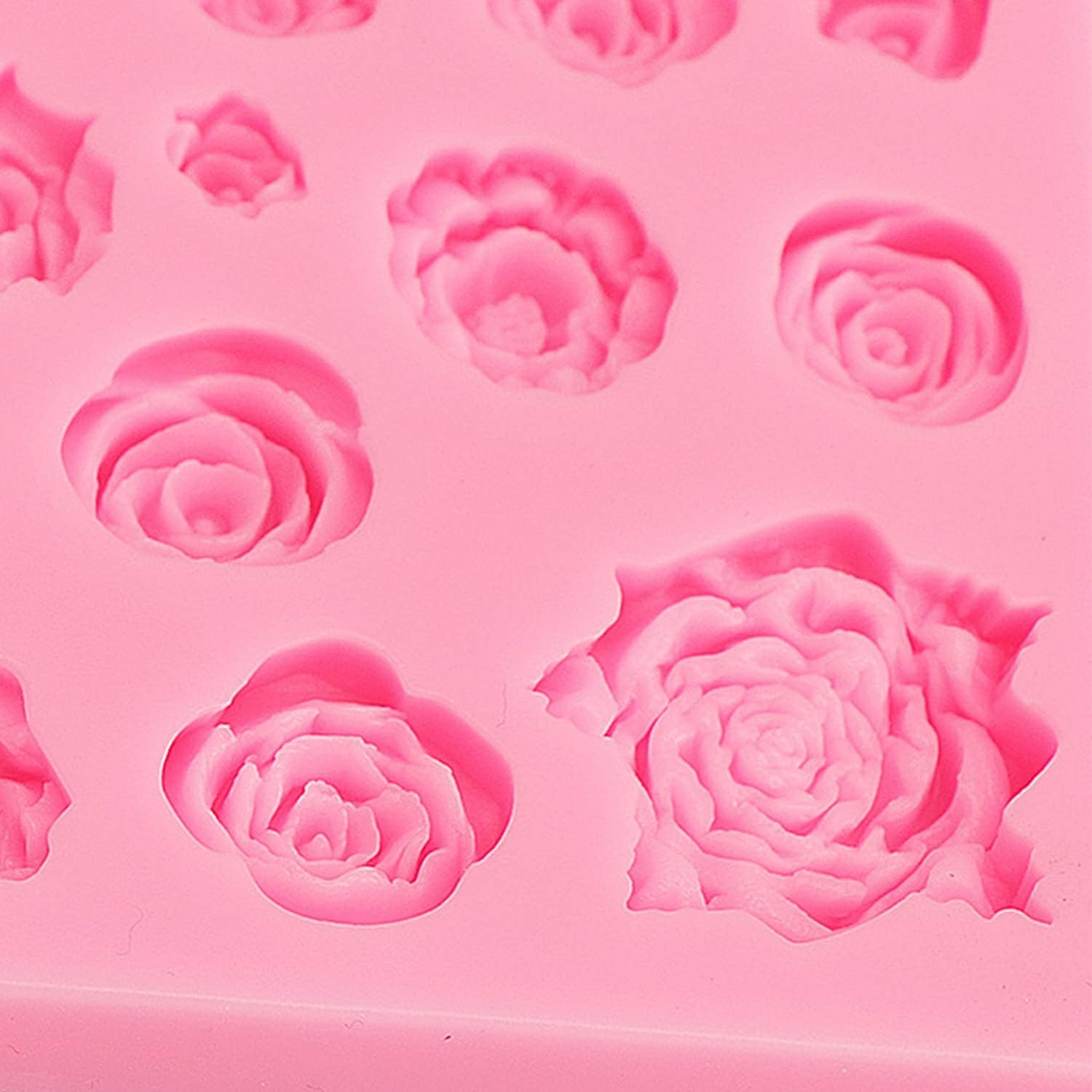 (7er Set) Silikon 3D Pralinen Form für Fondant / Schokolade Kuchen   Muffin Dekoration - Blumen / Schleifen / Schmetterlinge / Blätter