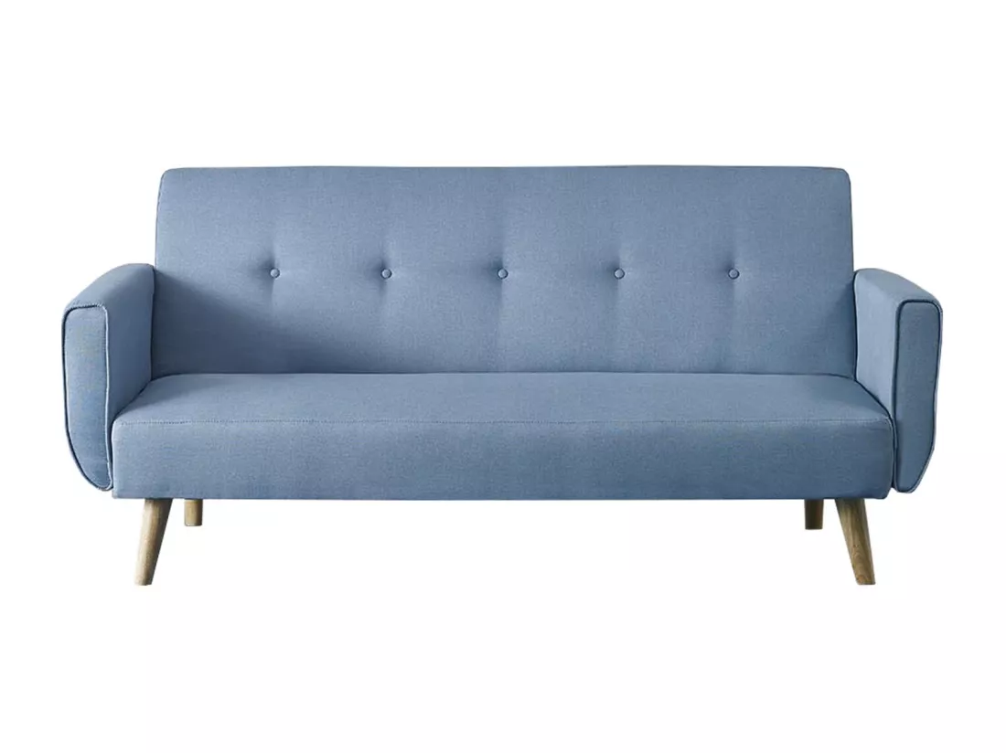 Canapé scandinave convertible 3 places bleu BERLIN