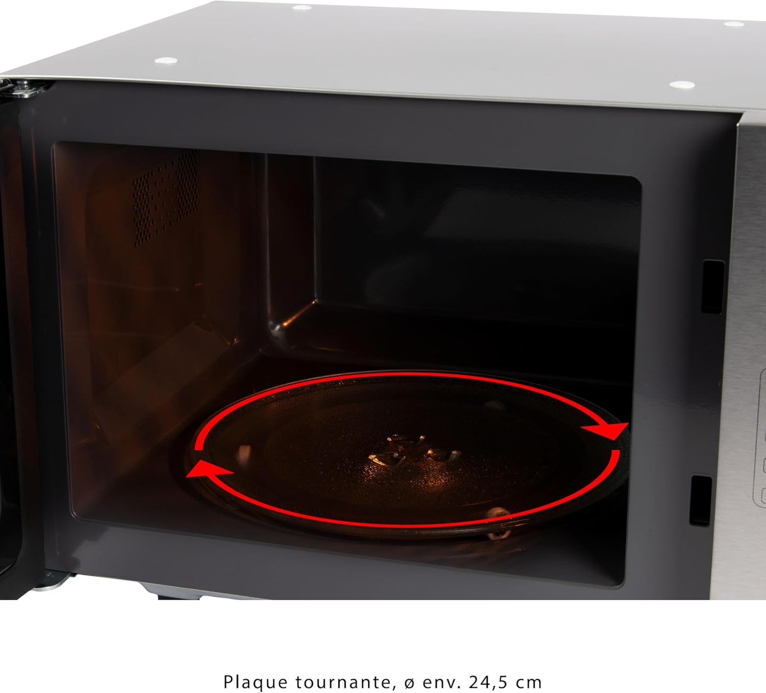 Bomann® Mikrowelle mit Grill | 1000 Watt | platzsparende Mikrowelle Unterbau | 20L Garraum | Mikrowelle klein mit 8 Programmen | Mikrowelle mit Drehteller | MWG 2211 U CB, Silber