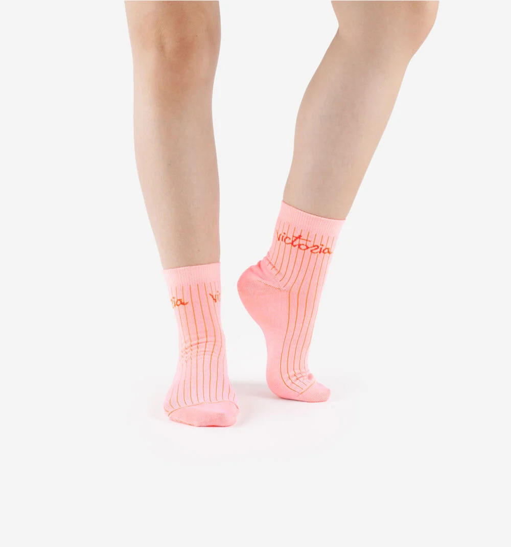 CHAUSSETTES FLUOAMARILL-NARANJ