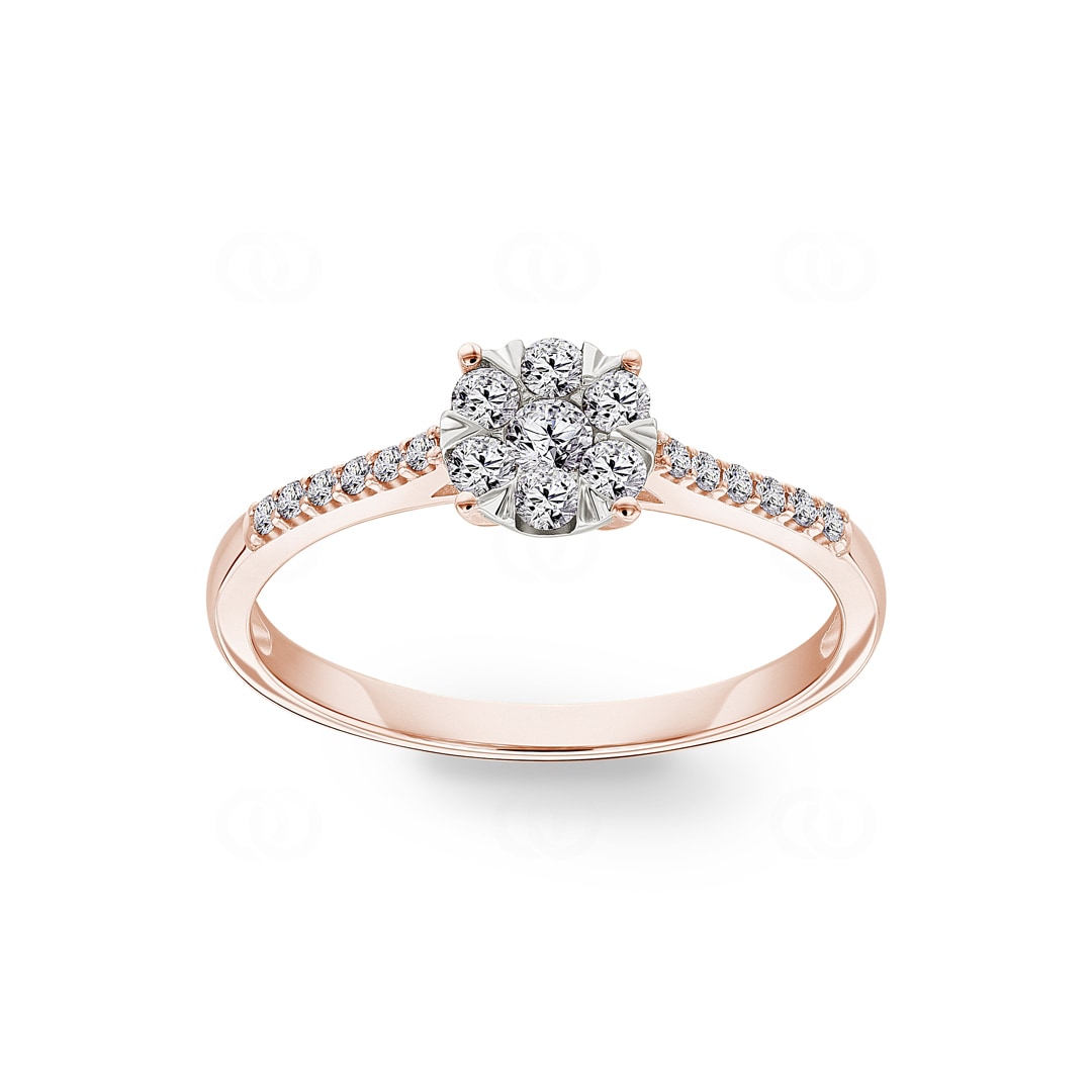 Verlobungsring 750/18 K Roségold mit Diamanten 0.33 ct H/si by CHRISTIAN