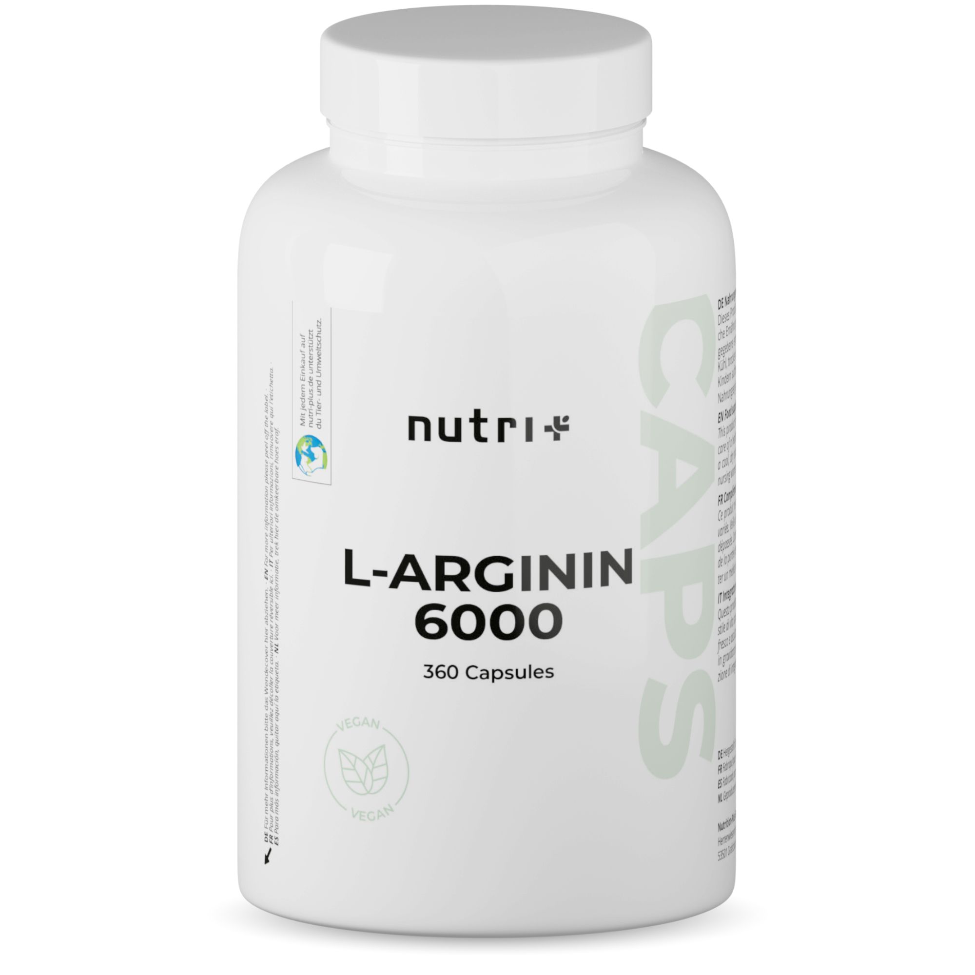 Nutri+ Arginin Kapseln - Aminosäuren