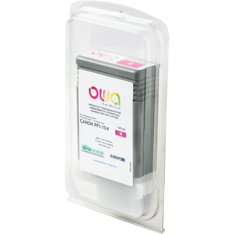 Cartouche d'encre traceur remanufacturée OWA - standard - Magenta - pour CANON PFI-104 M
