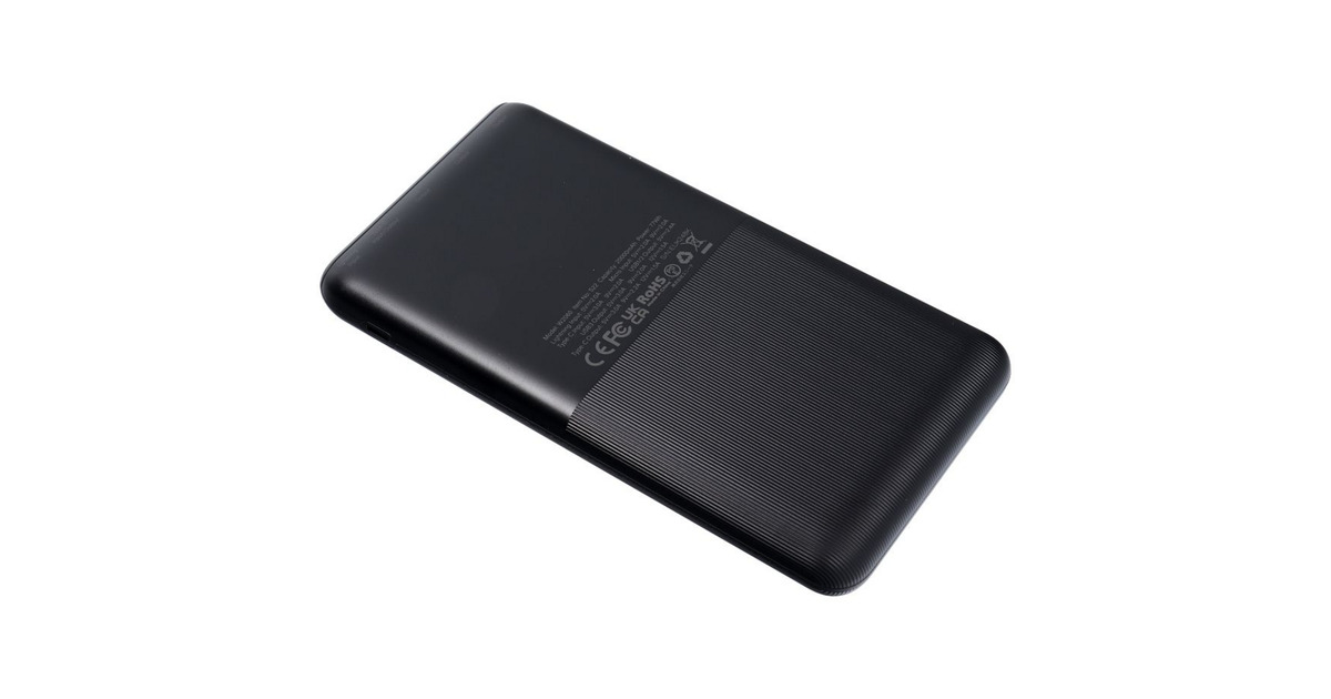 VEGERS22 ultra slim powerbank 20.000 mAh  (Zwart)