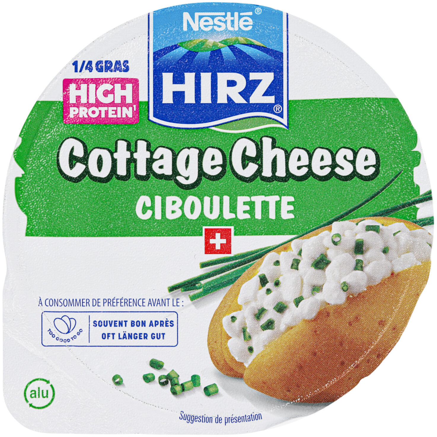 Hirz Hüttenkäse Schnittlauch 1/4 Fett