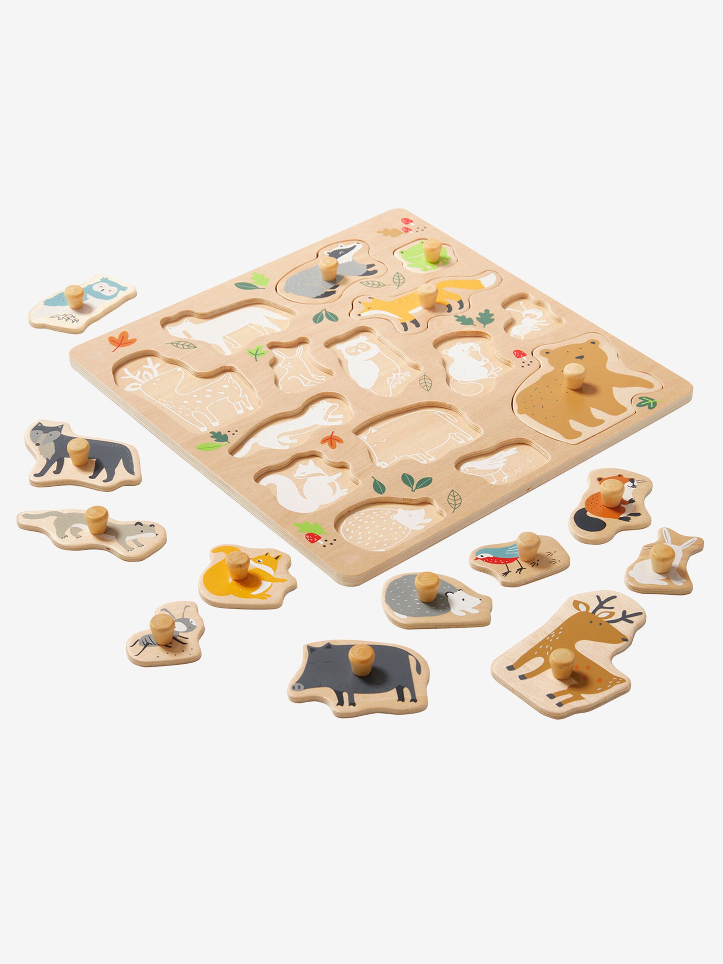 Vertbaudet Baby Steckpuzzle TIERE FSC® mehrfarbig