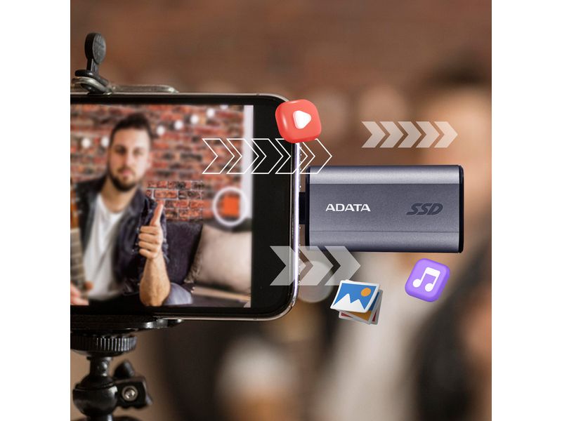 ADATA Externe SSD SC750 2000 GB Tragbares, externes Solid-State-Laufwerk mit 2 TB Speicherkapazität