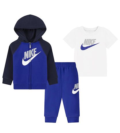 Nike Sweatset - Cardigan/Jogginghosen/T-Shirt - Spiel Royal