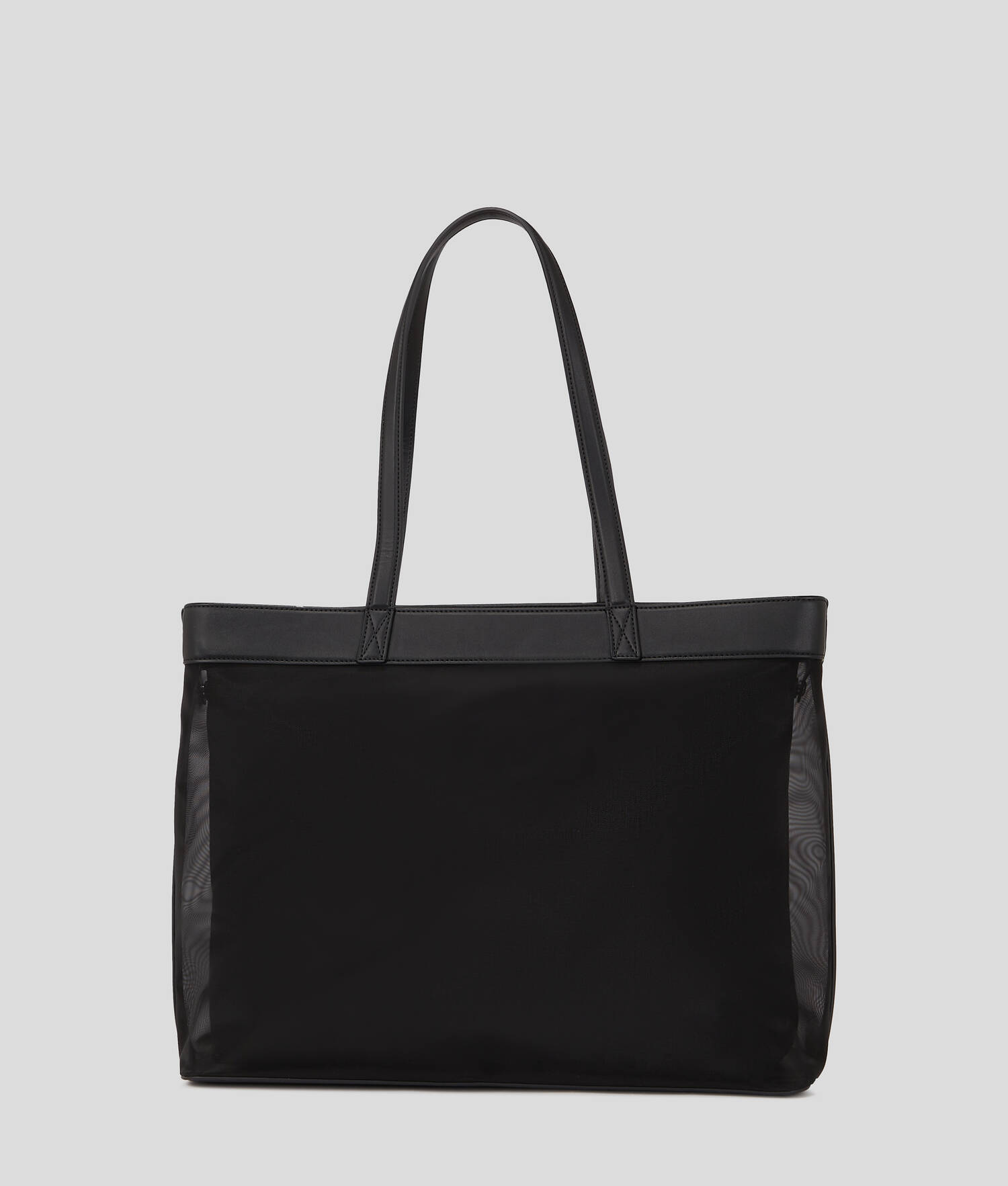 CABAS DE PLAGE EN MESH AVEC LOGO KARL - Noir