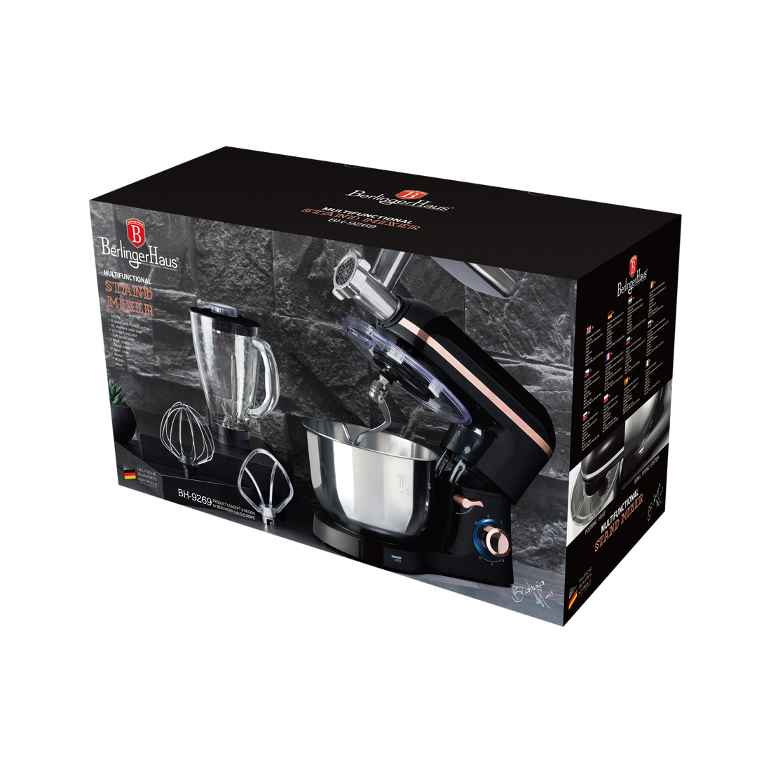 Berlinger Haus Küchenmaschine 6 Liter Black Rose Collection