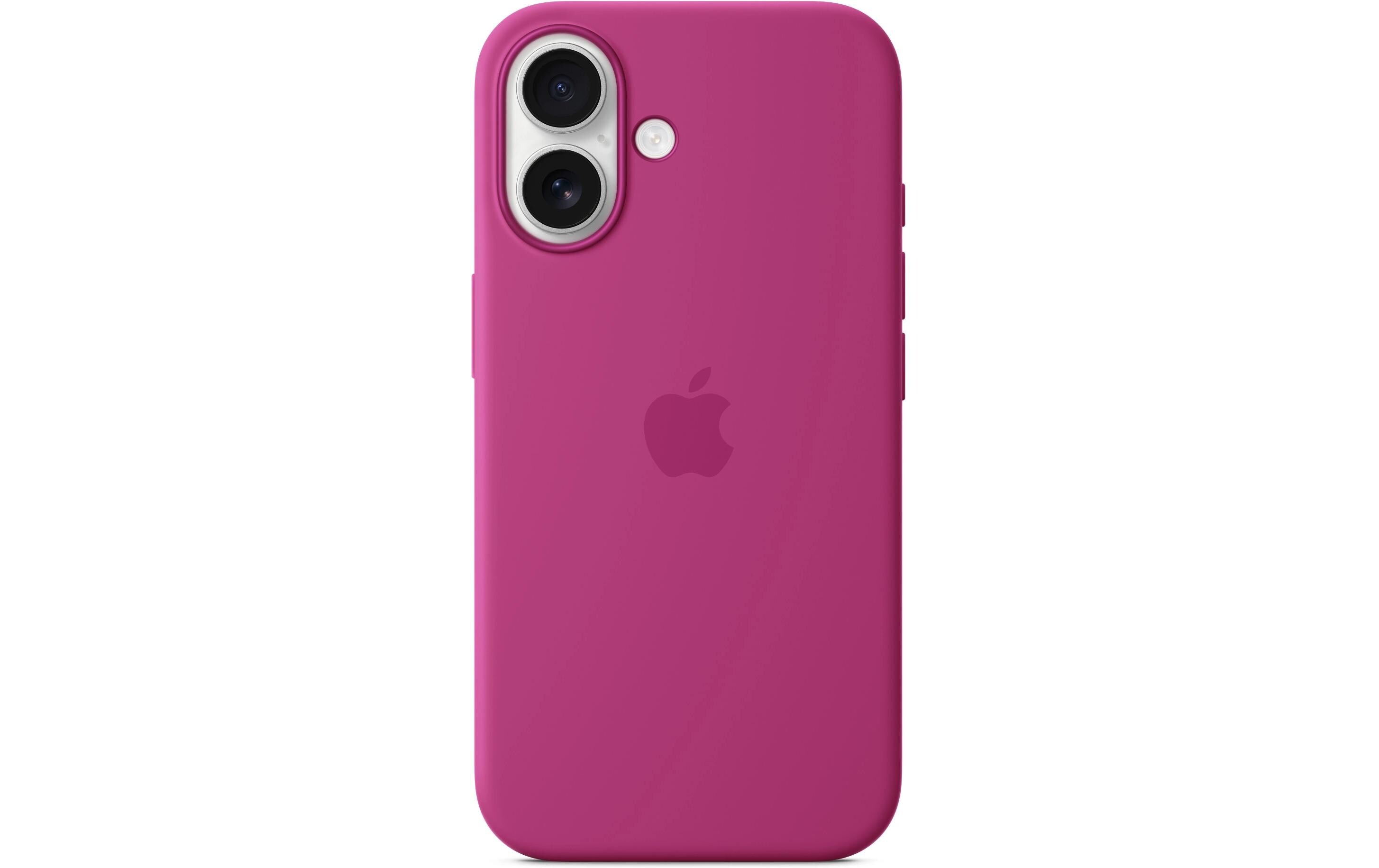 Silicone Case mit MagSafe iPhone 16 FuchsiaSilikon-Backcover mit «MagSafe» für das Apple iPhone 16