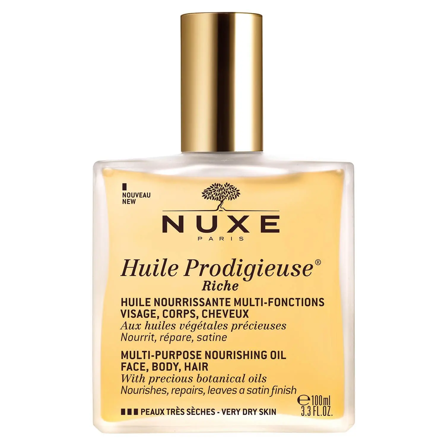Nuxe - Huile prodigieuse® riche - huile nourrissante multi-fonctions visage, corps, cheveux SOINS PRODIGIEUX®- Soin de jour