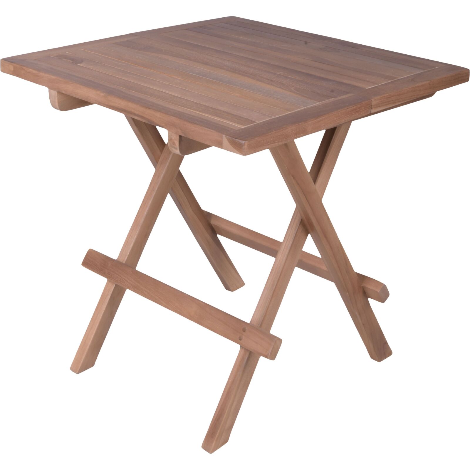Beistelltisch SIMUK - Teak natur - 50x50 cm - klappbar
