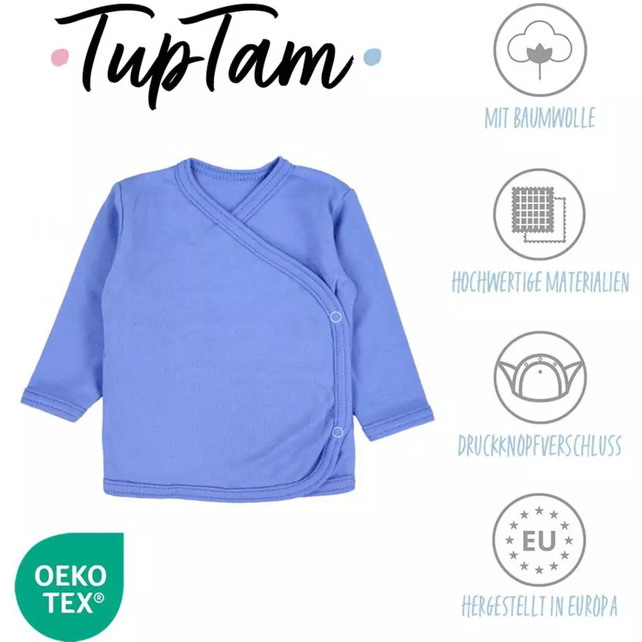 TupTam Baby Langarm Wickelshirt 5er Set grünblau