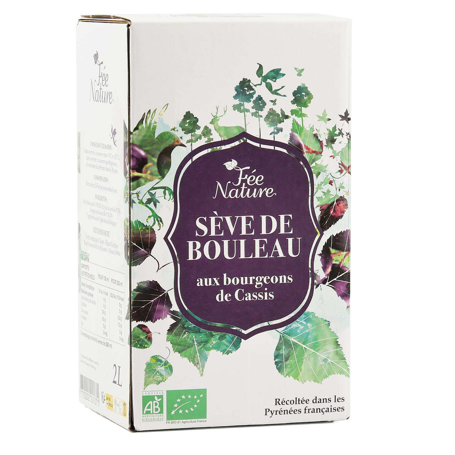 Sève de bouleau bio des Pyrénées aux bourgeons de cassis