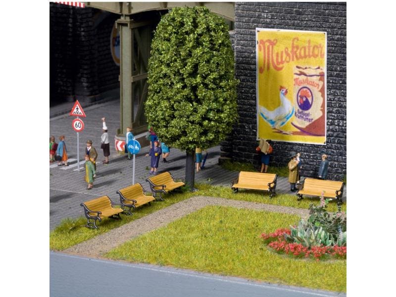 NOCH Figuren Bänke 6 Stück, H0 Bänke für H0 Modelleisenbahnen