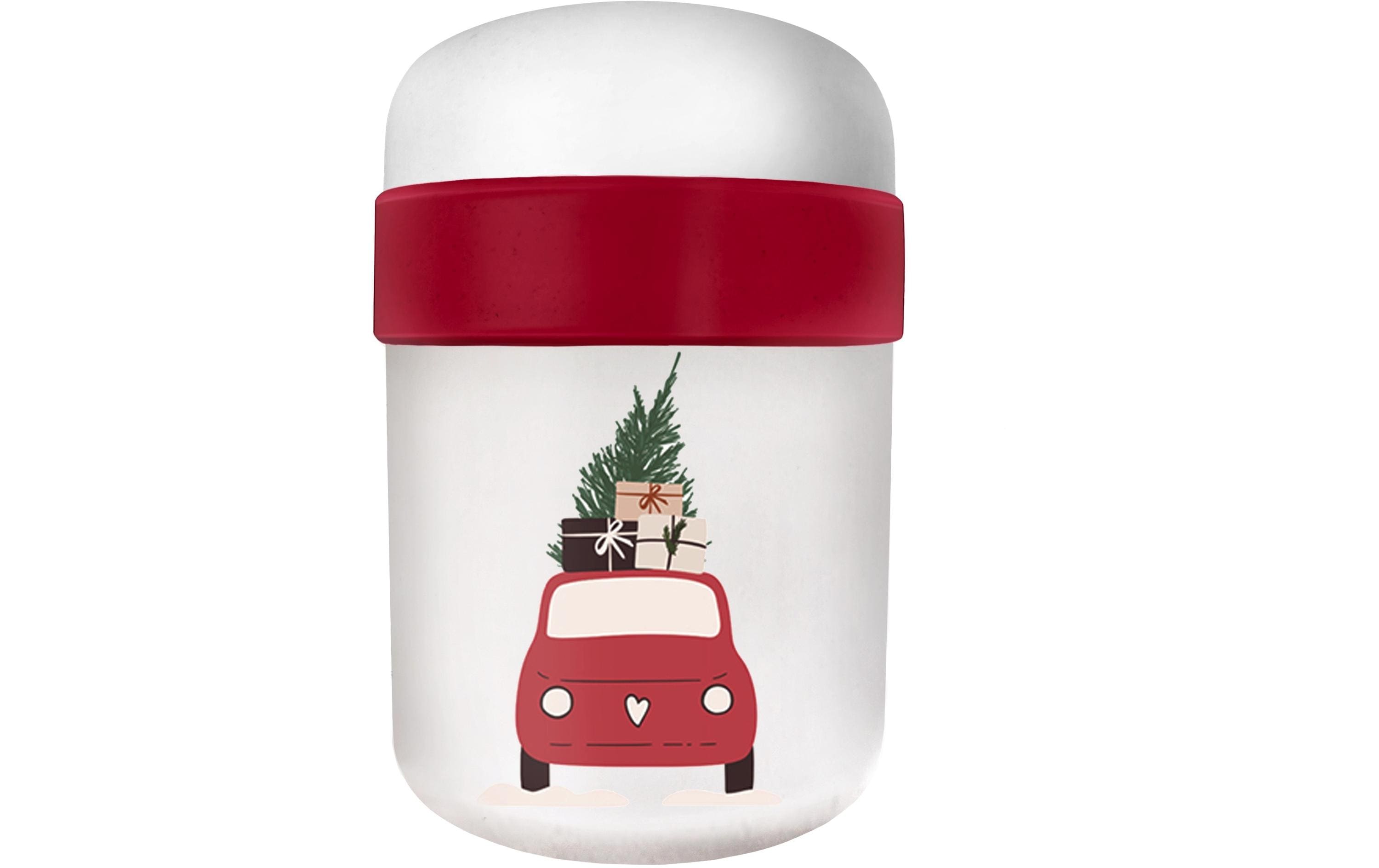 Lunchpot Weihnachtsauto Rot/WeissMüsli-, Joghurt- und Lunchbecher