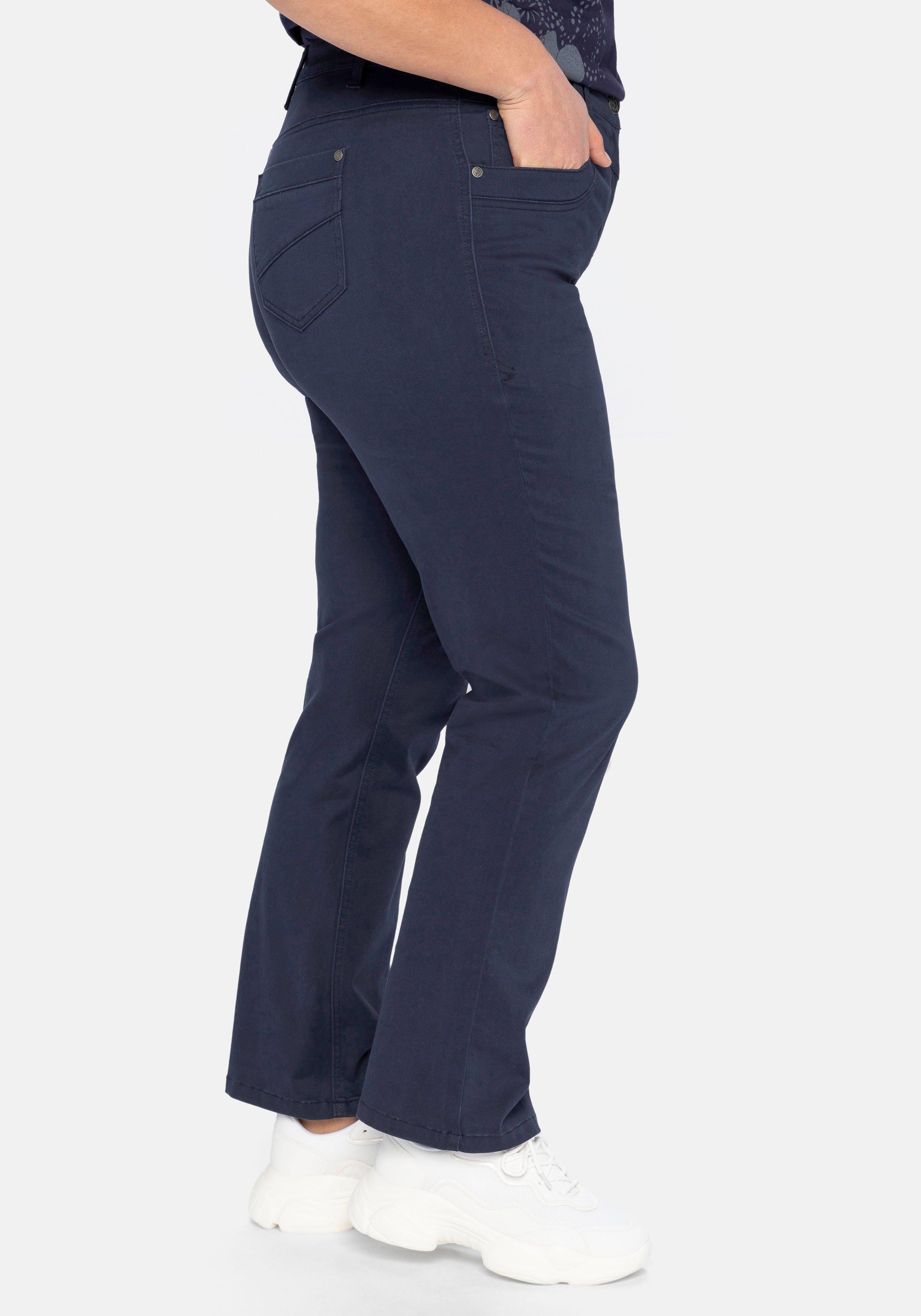 Gerade Stretchhose in Twill-Qualität