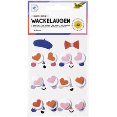 Oeil vacillant HEARTS, taille: M, autocollant