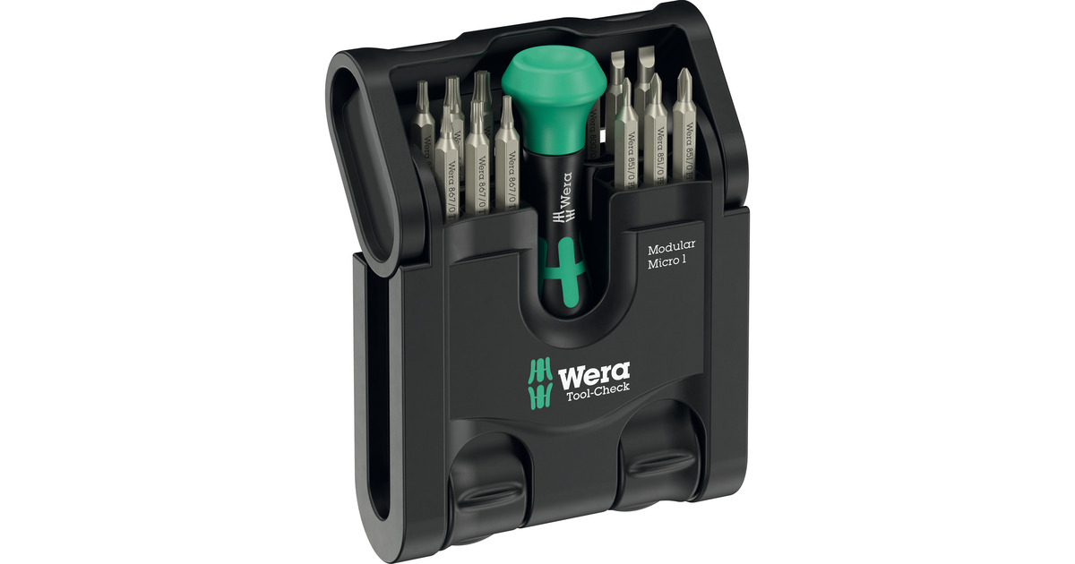 WeraTool-Check Modular Set 1, 50‑delig bitset  (Zwart/groen)