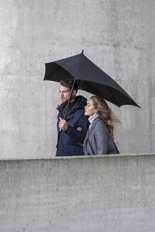 Senz Senz XXL stick storm umbrella pure black reflective Pure black reflective