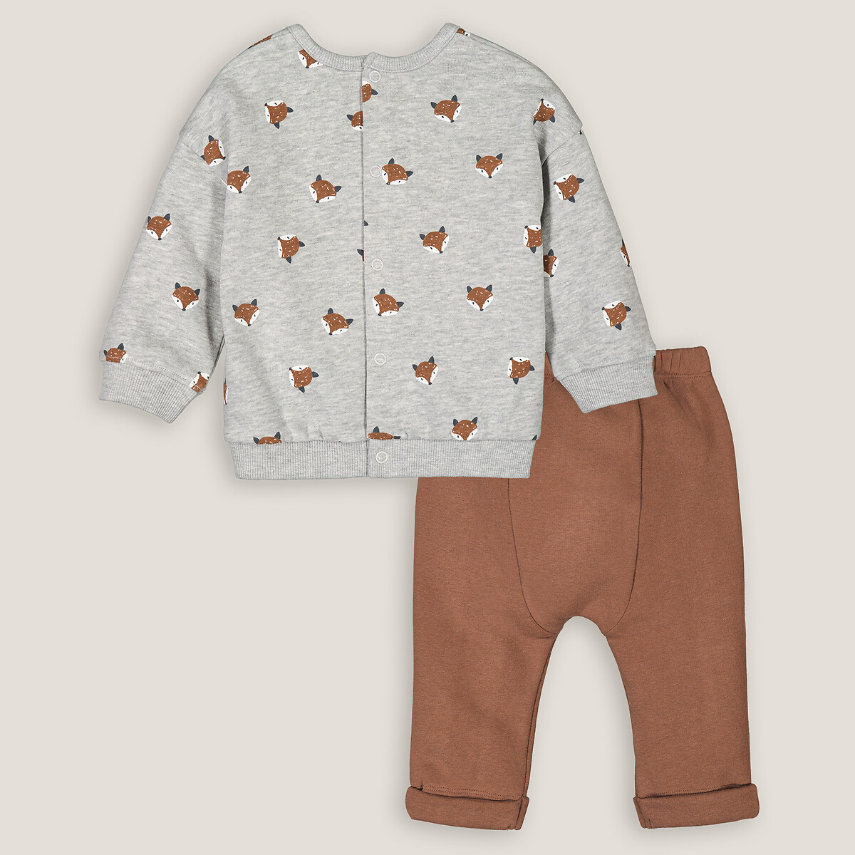 COLEÇÃO LA REDOUTE<br>Conjunto de duas peças, suéter e calça em fleece