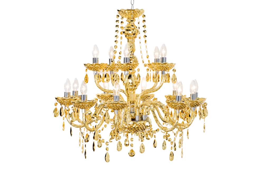 Design Kronleuchter CRYSTAL XL 80cm gold 15-armig Lüster Kristall-Lampe