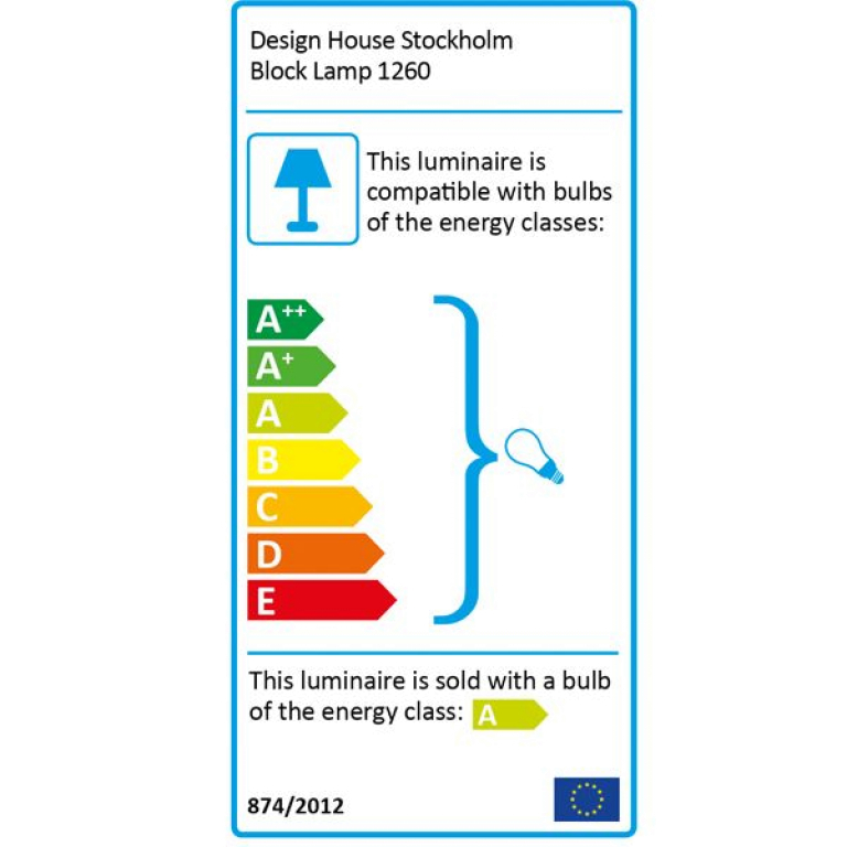 Design House Stockholm Block tafellamp zwart koord