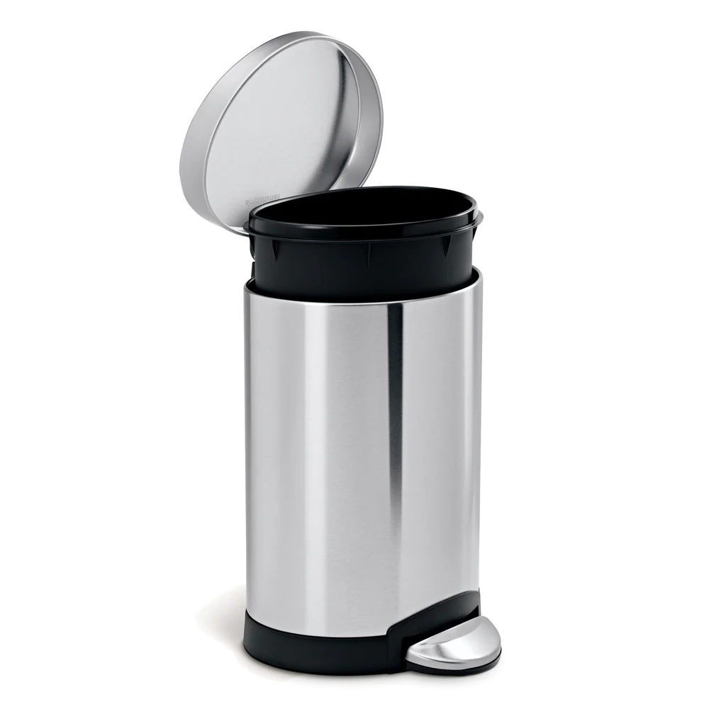 Poubelle demi-lune à pédale 6L code B inox Simplehuman