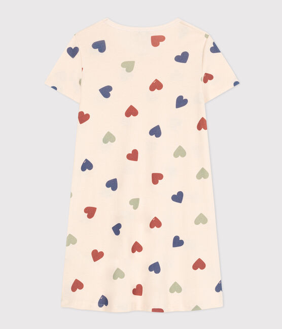Chemise de nuit en coton motif cœur enfant