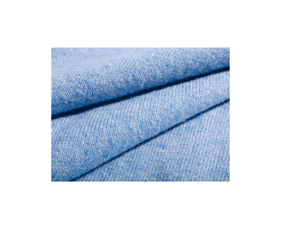 Pull col roulé homme laine Bleu Chiné - EMERIC