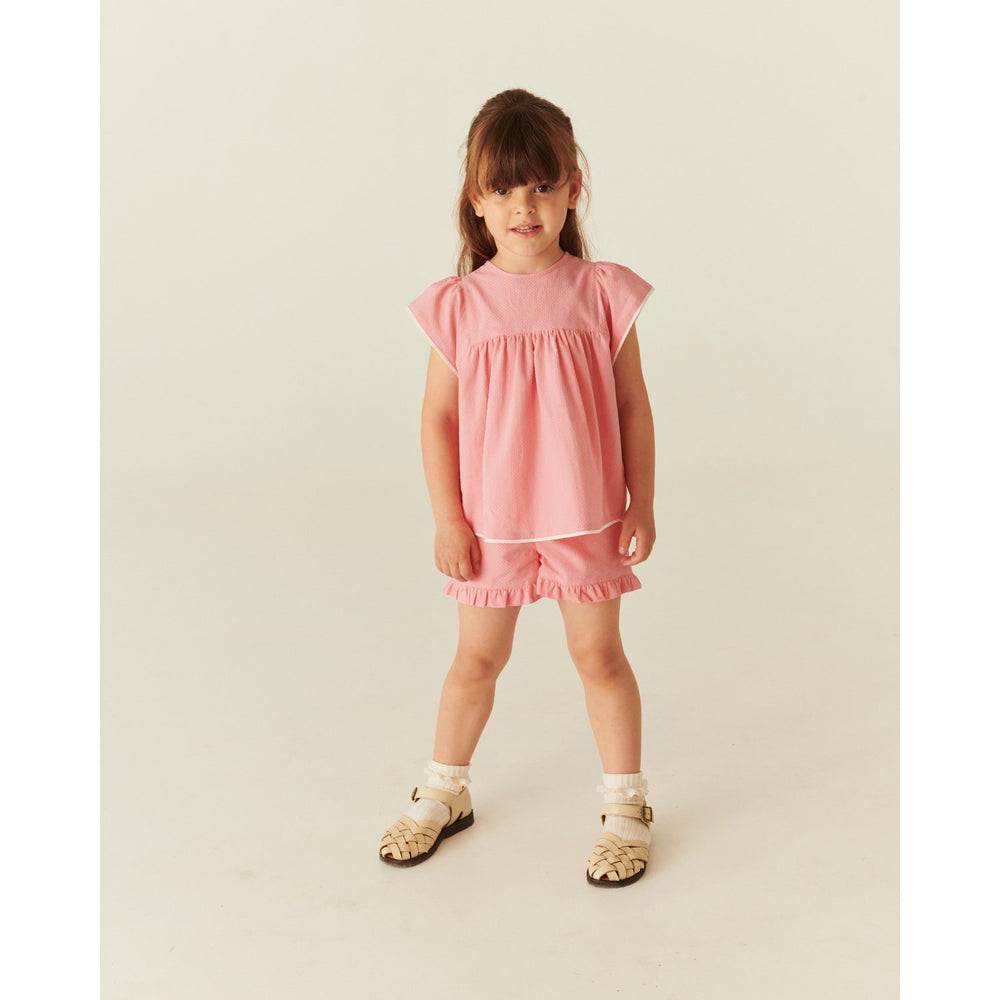 Køb COPENHAGEN COLORS Pink Comb. Bluse W. Contrast Piping